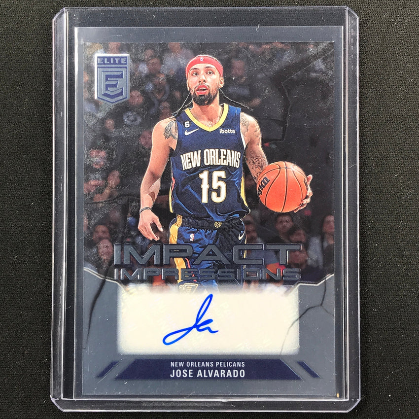 2023-24 Donruss Elite Jose Alvarado Impact Impressions Auto #Alv