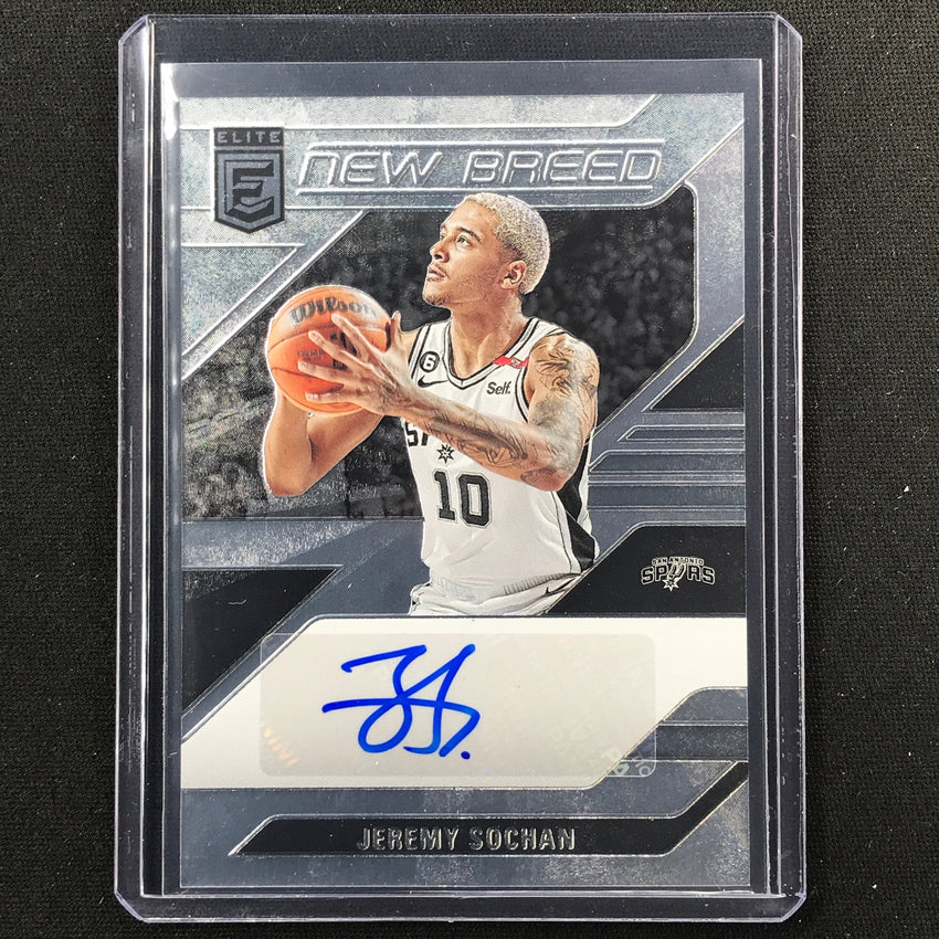 2023-24 Donruss Elite Jeremy Sochan New Breed Auto No Jer