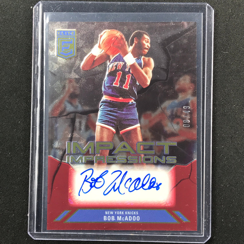 2023-24 Donruss Elite Bob Mcadoo Impact Impressions Auto Red 8/49