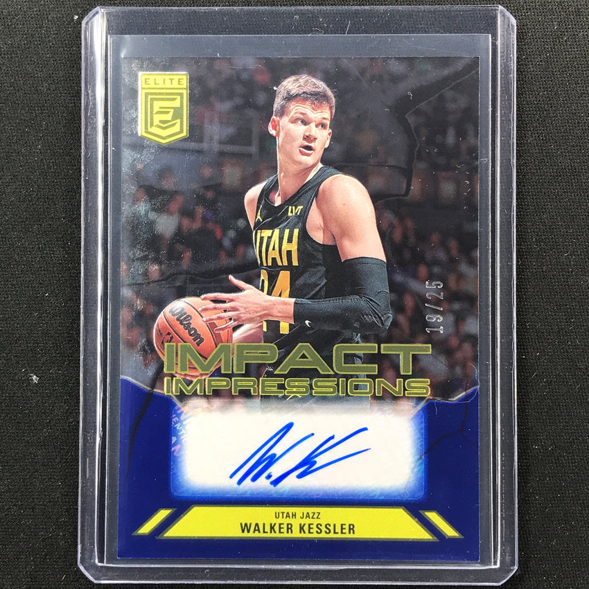 2023-24 Donruss Elite Walker Kessler Impact Impressions Auto Blue 19/25