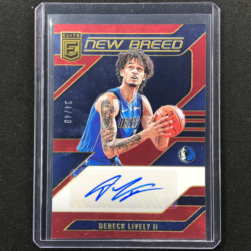 2023-24 Donruss Elite Dereck Lively Ii New Breed Rookie Auto Red 34/49