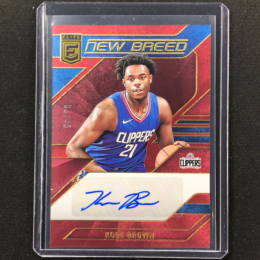2023-24 Donruss Elite Kobe Brown New Breed Rookie Auto Red 5/49