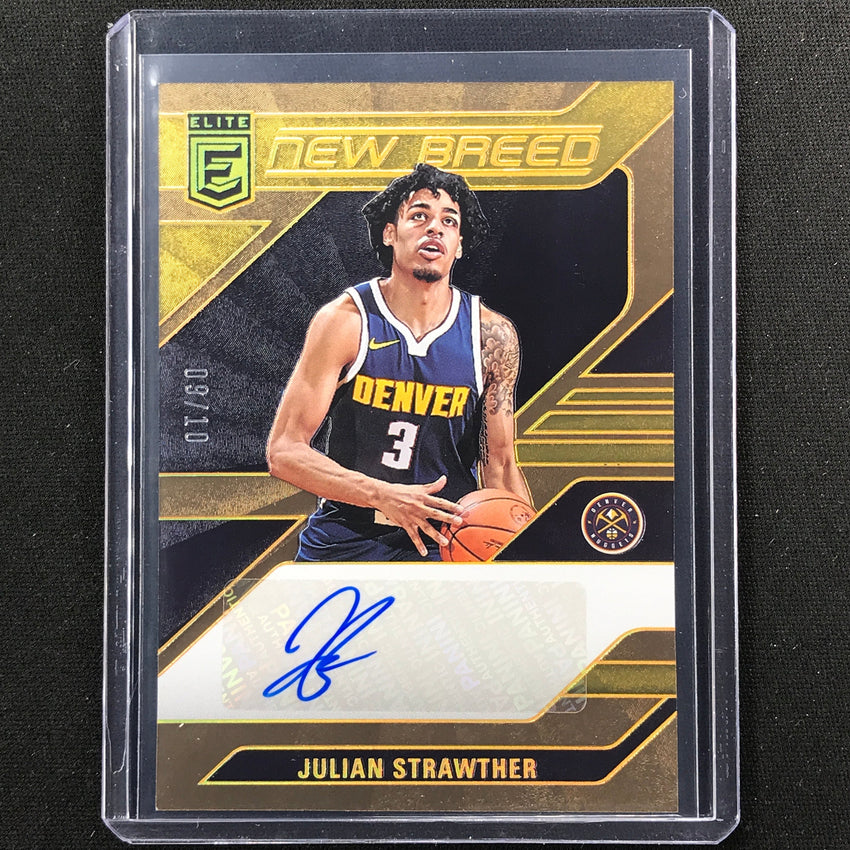 2023-24 Donruss Elite Julian Strawther New Breed Rookie Auto Gold 9/10