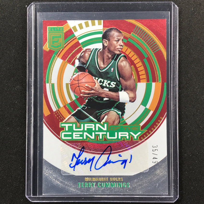 2023-24 Donruss Elite Terry Cummings Turn Of The Century Auto Red 35/49