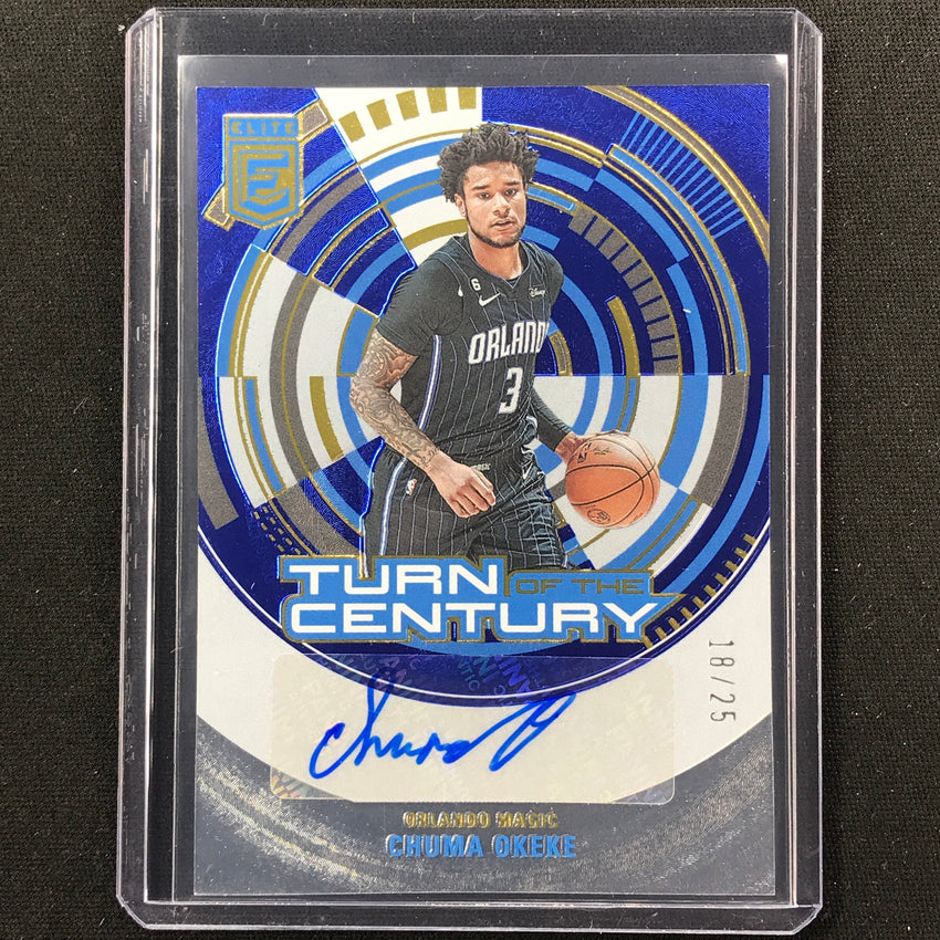 2023-24 Donruss Elite Chuma Okeke Turn Of The Century Auto Blue 18/25