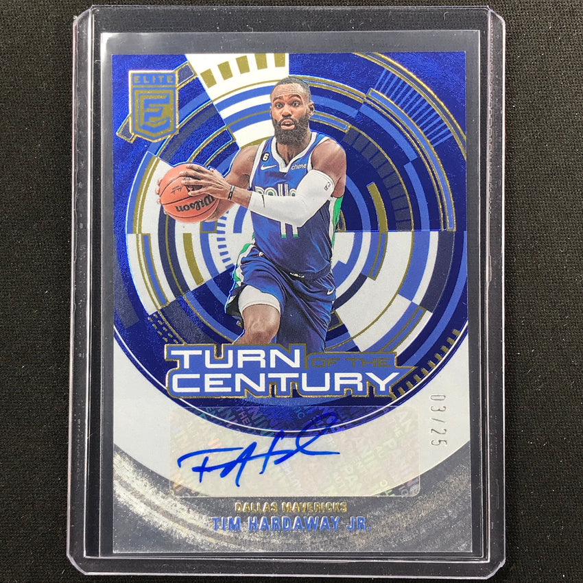 2023-24 Donruss Elite Tim Hardaway Jr. Turn Of The Century Auto Blue 3/25