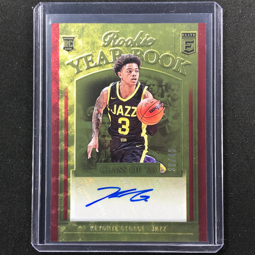 2023-24 Donruss Elite Keyonte George Rookie Year Book Auto Red 39/49