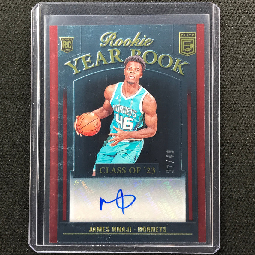 2023-24 Donruss Elite James Nnaji Rookie Year Book Auto Red 37/49