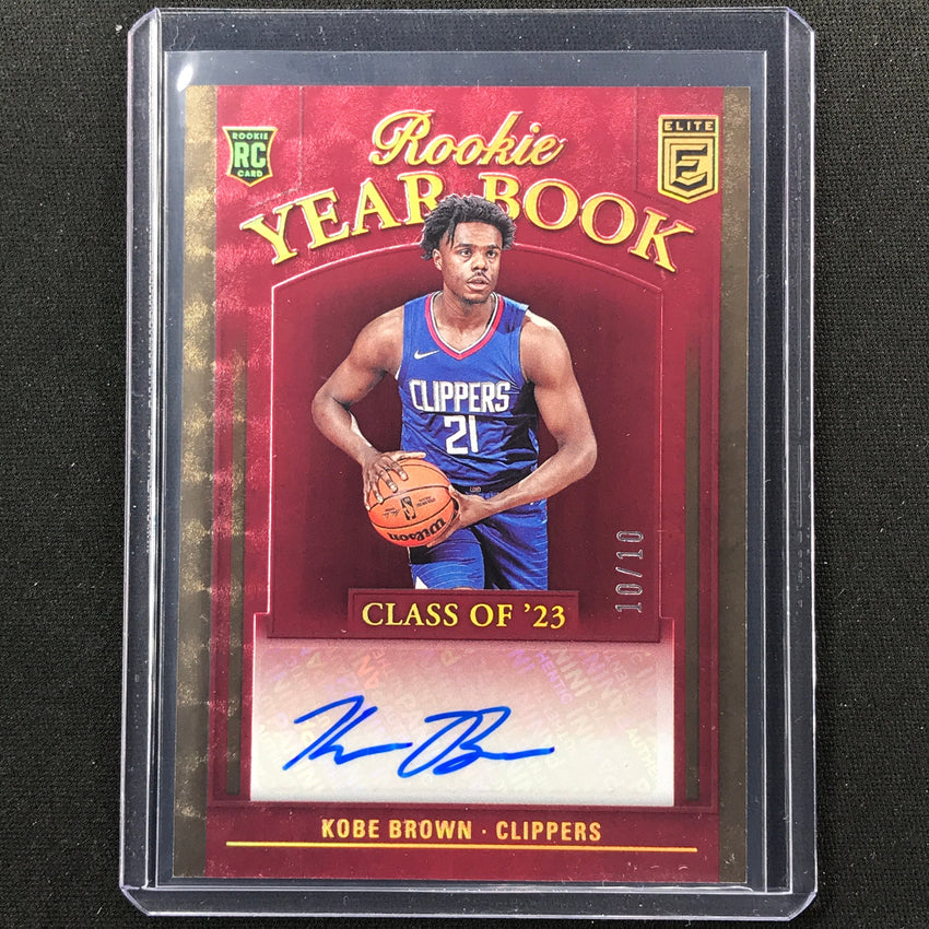 2023-24 Donruss Elite Kobe Brown Rookie Year Book Auto Gold 10/10