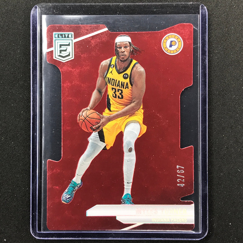 2023-24 Donruss Elite Myles Turner Base Aspirations Die-cut 42/67 No 89