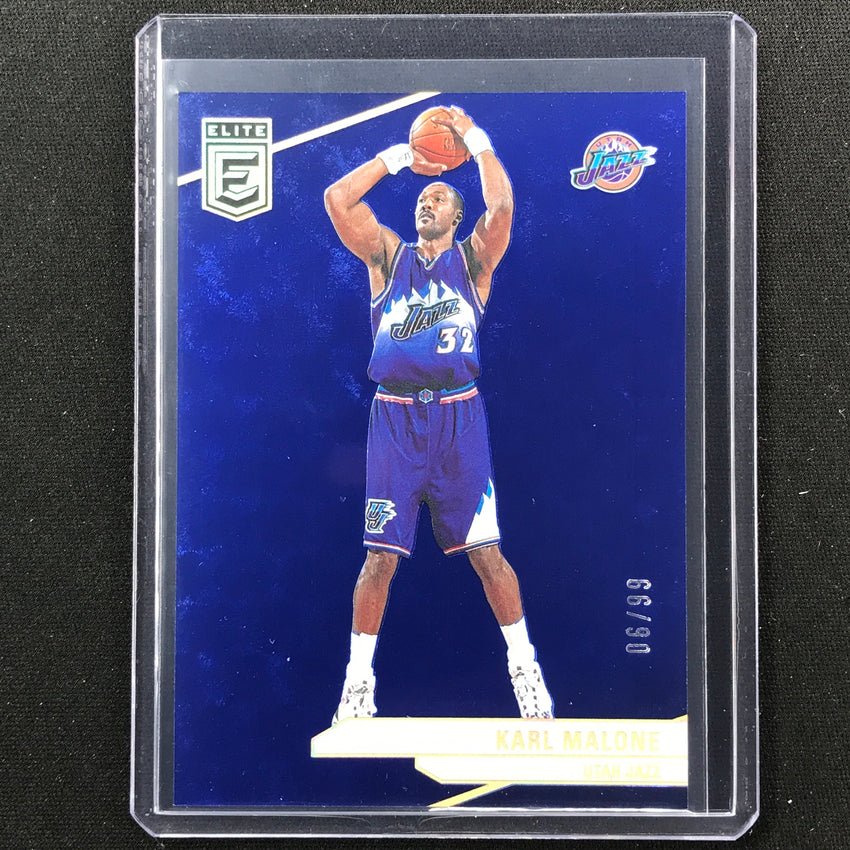 2023-24 Donruss Elite Karl Malone Base Blue 6/99 No 87