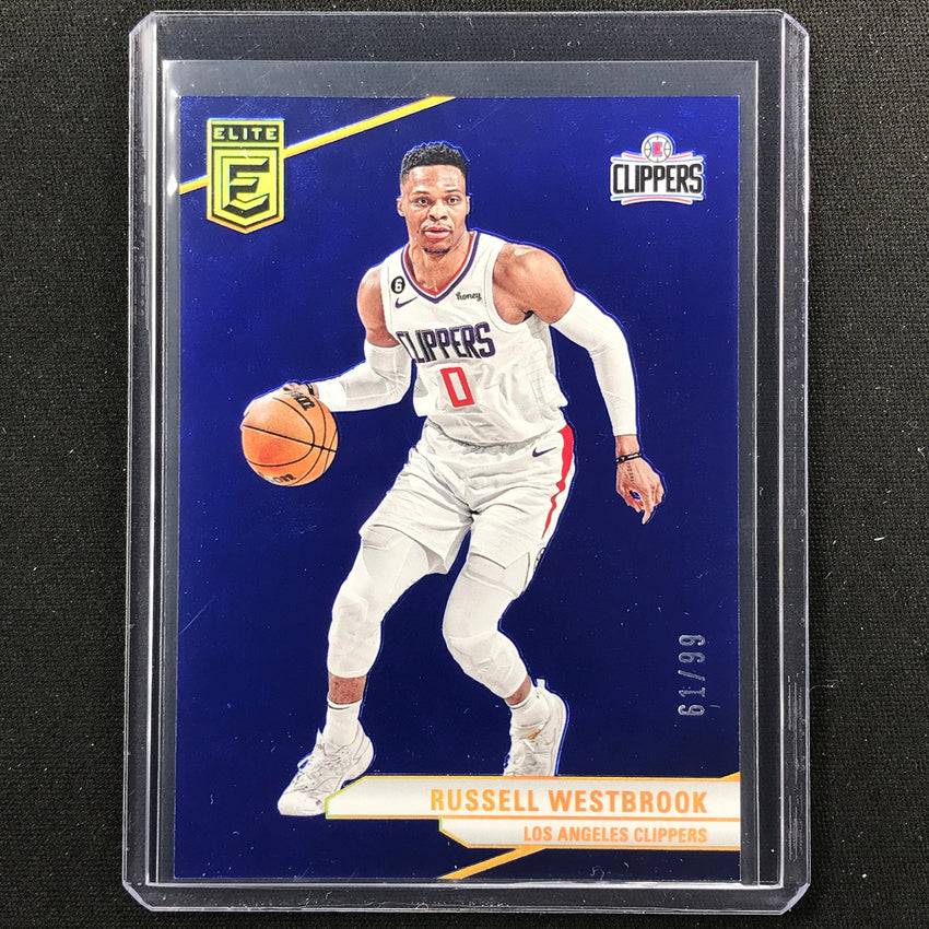 2023-24 Donruss Elite Russell Westbrook Base Blue 61/99 No 102
