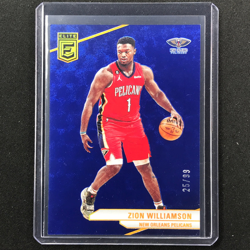 2023-24 Donruss Elite Zion Williamson Base Blue 25/99 No 133