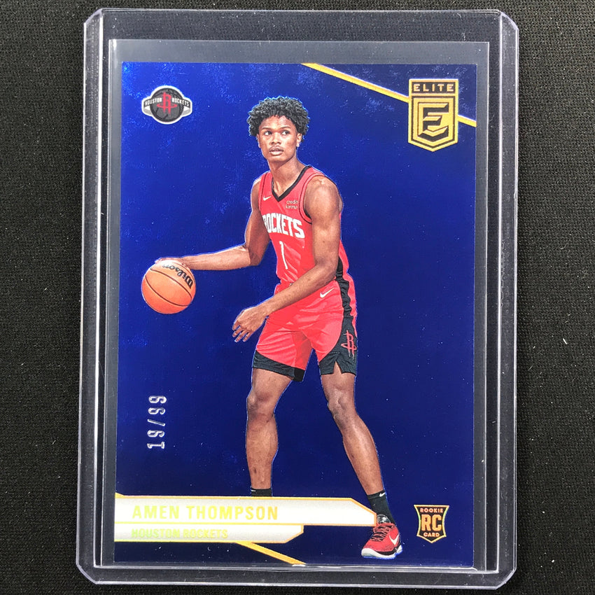 2023-24 Donruss Elite Amen Thompson Rookie Base Blue 19/99 No 246