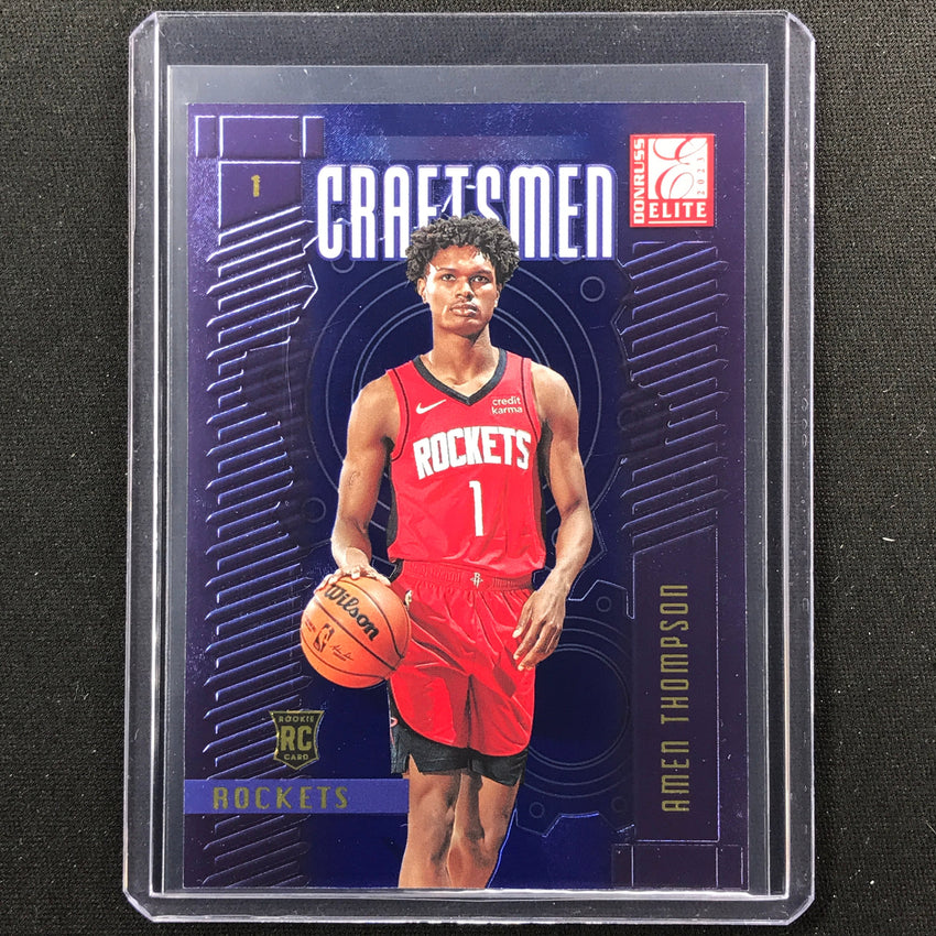 2023-24 Donruss Elite Amen Thompson Rookie Craftsmen Blue 80/99 No 27