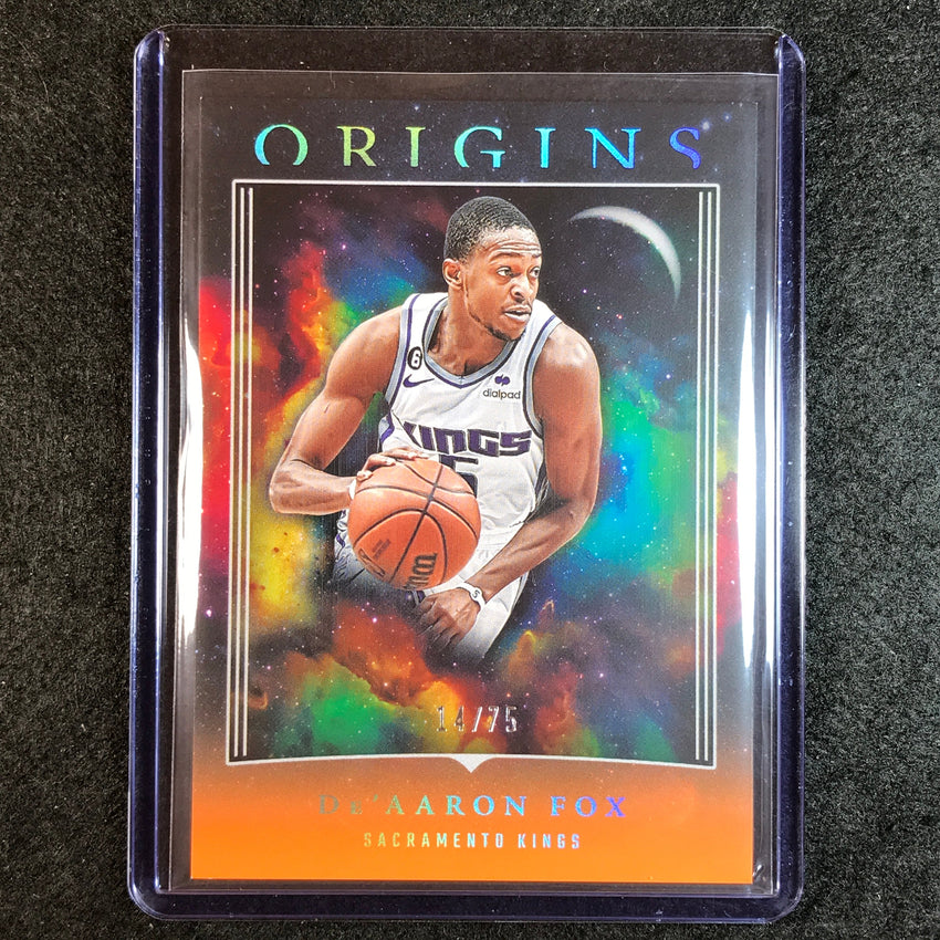 2023-24 Origins DEAARON FOX Base Orange 14/75 No. 15