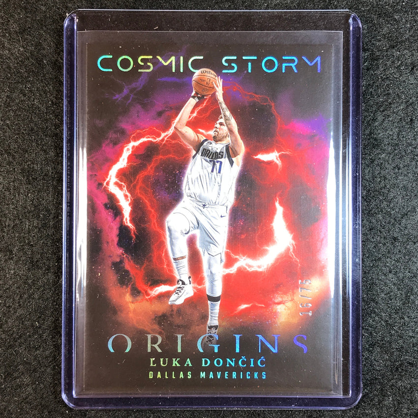 2023-24 Origins LUKA DONCIC Cosmic Storm Red 16/75 #8