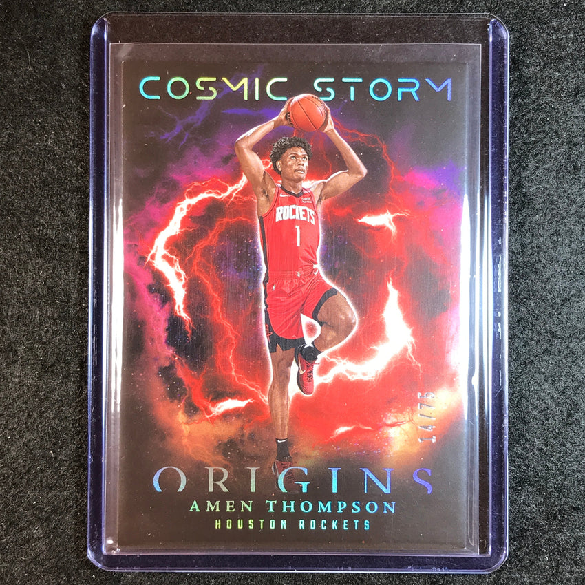 2023-24 Origins AMEN THOMPSON Cosmic Storm Rookie Red 14/75 No. 15