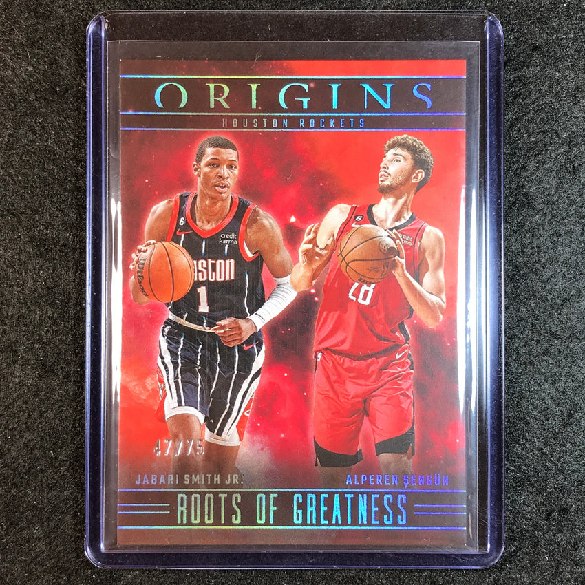 2023-24 Origins JABARI SMITH JR. ALPEREN SENGUN Roots of Greatness Red 47/75 No. 8