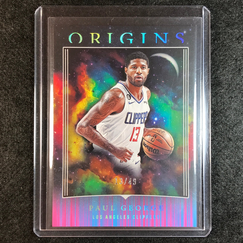 2023-24 Origins PAUL GEORGE Base Neon Stripes 13/49 No. 42-Cherry Collectables