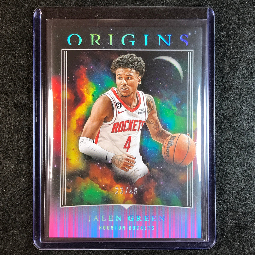 2023-24 Origins JALEN GREEN Base Neon Stripes 23/49 #55