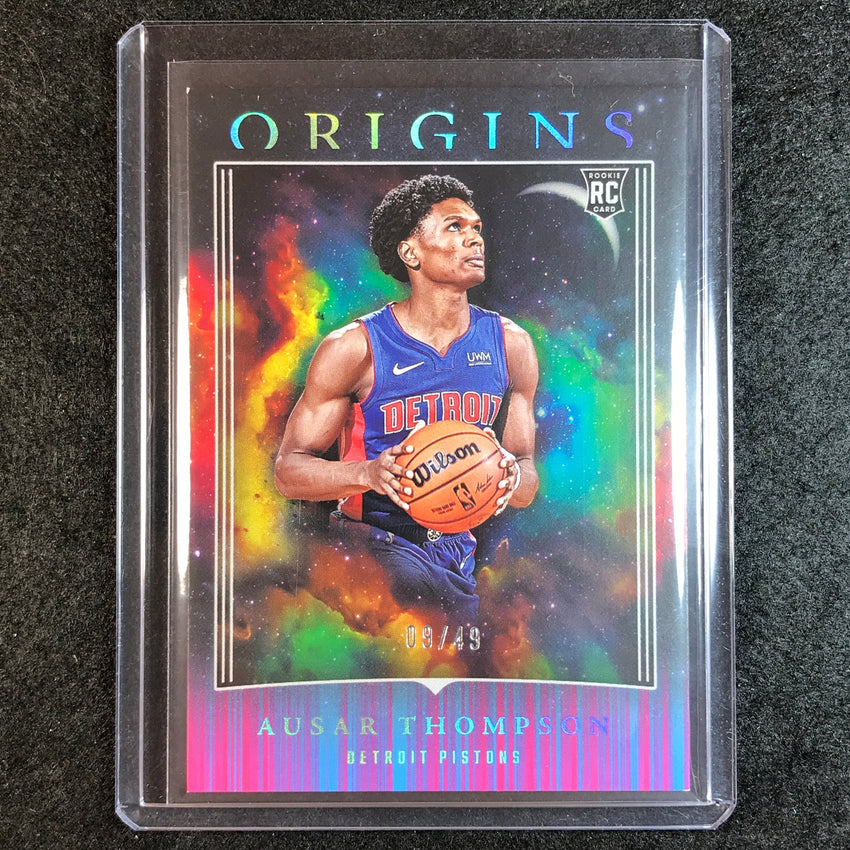 2023-24 Origins AUSAR THOMPSON Rookie Base Neon Stripes 9/49 No. 75
