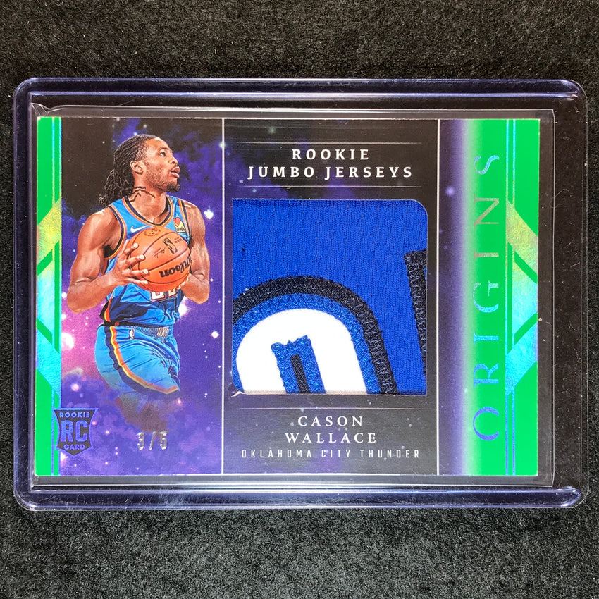 2023-24 Origins CASON WALLACE Rookie Jumbo Jersey Patch Green 3/5