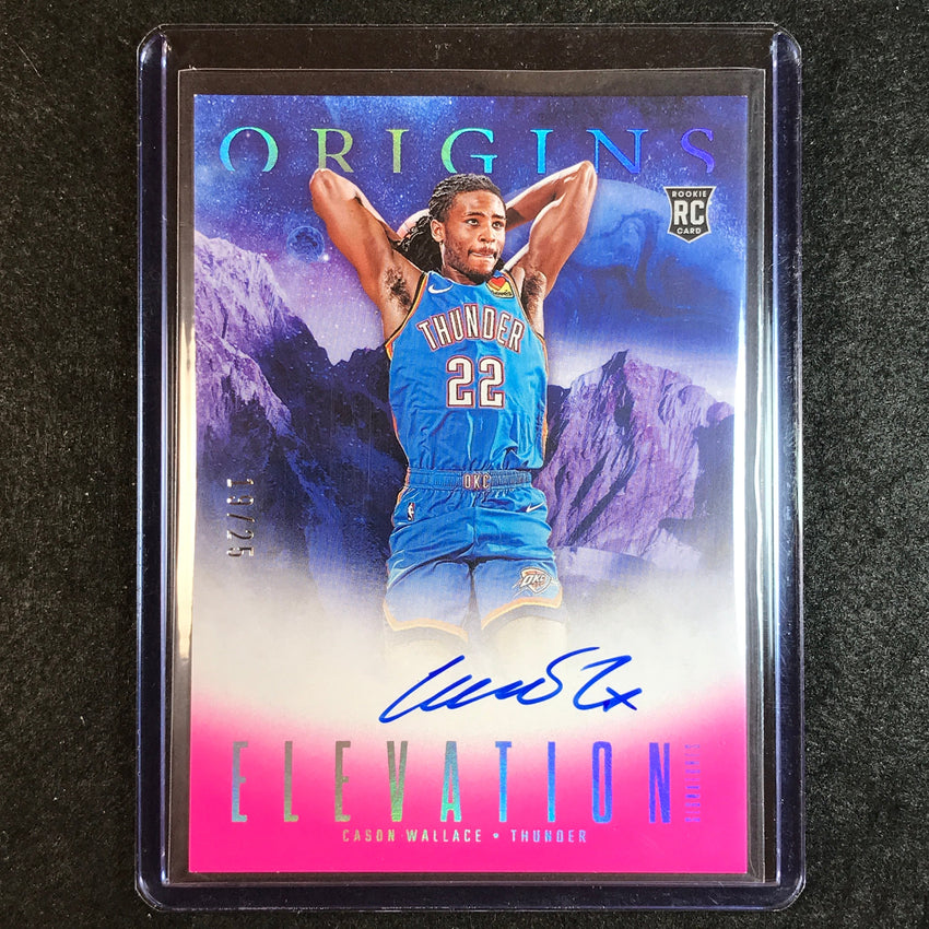 2023-24 Origins CASON WALLACE Elevation Signatures Rookie Auto Pink 19/25