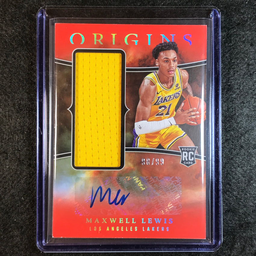 2023-24 Origins MAXWELL LEWIS Rookie Jersey Auto Red 98/99