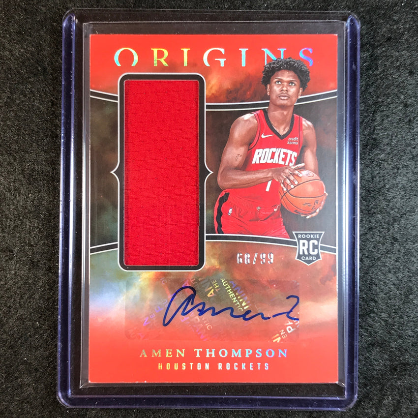 2023-24 Origins AMEN THOMPSON Rookie Jersey Auto Red 68/99