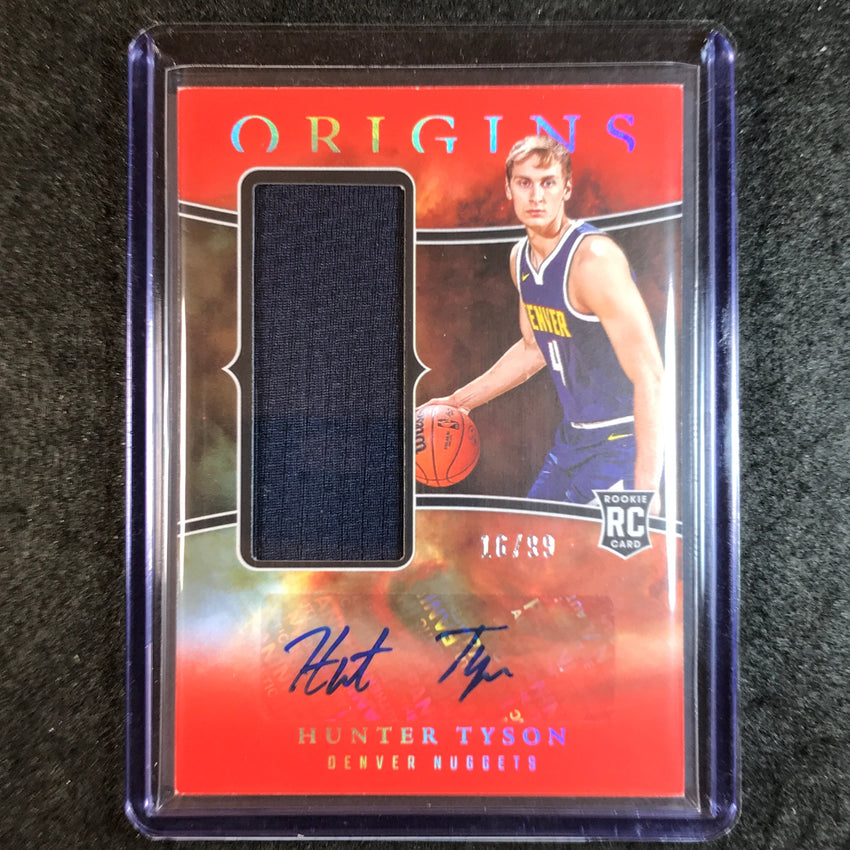 2023-24 Origins HUNTER TYSON Rookie Jersey Auto Red 16/99