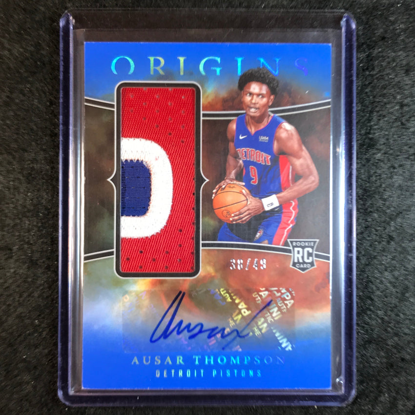2023-24 Origins AUSAR THOMPSON Rookie Jersey Patch Auto Blue 38/49