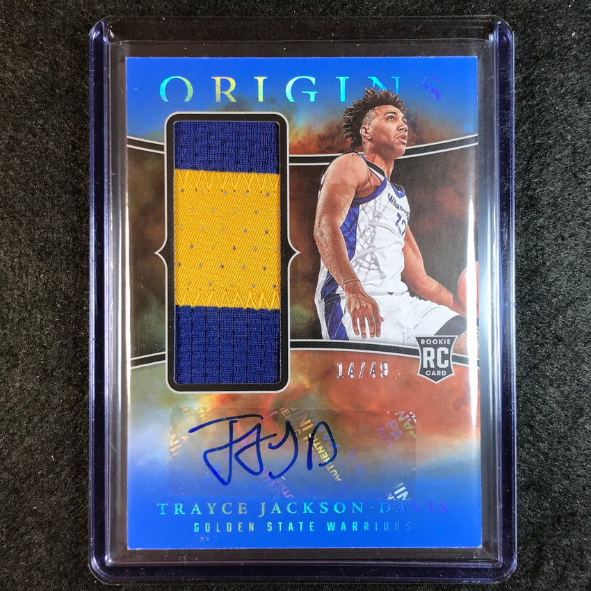 2023-24 Origins TRAYCE JACKSON-DAVIS Rookie Jersey Patch Auto Blue 14/49