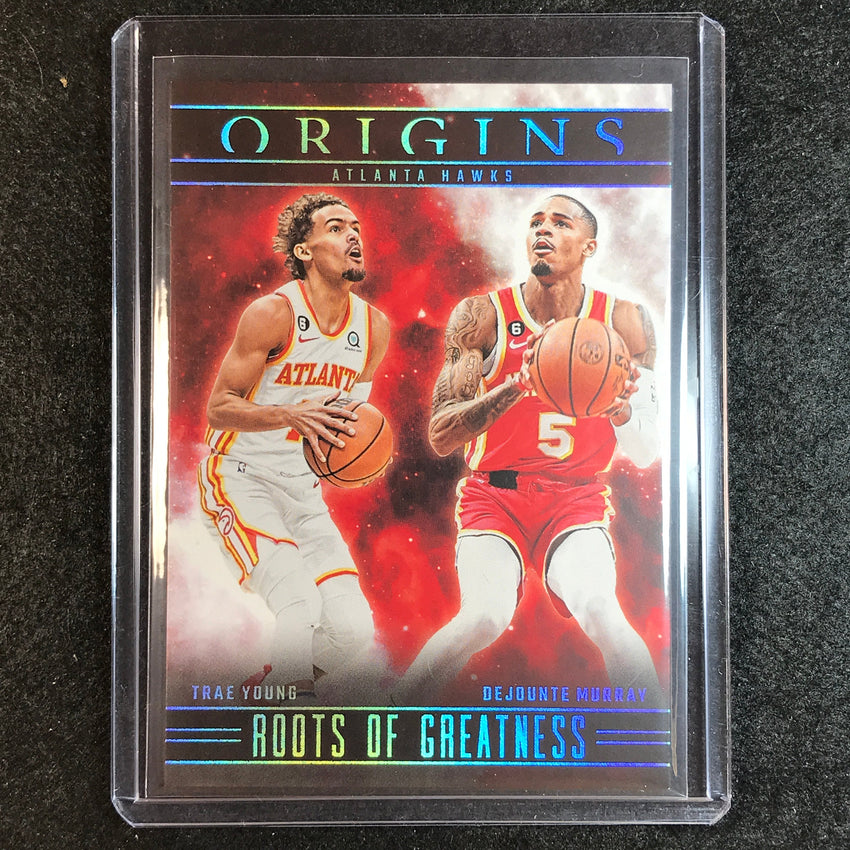 2023-24 Origins TRAE YOUNG DEJOUNTE MURRAY Roots of Greatness Base #16