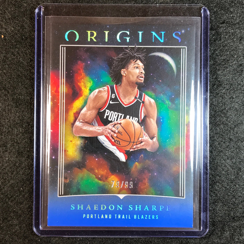 2023-24 Origins SHAEDON SHARPE Base Blue 79/99 No. 1