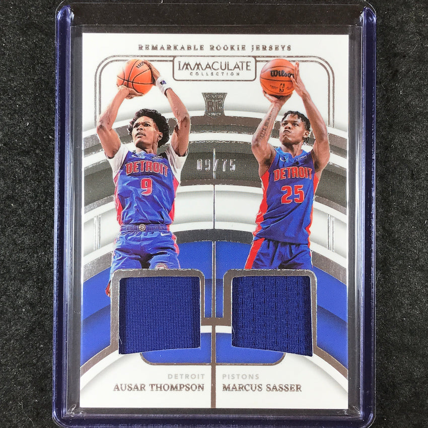 2023-24 Immaculate AUSAR THOMPSON SASSER Remarkable Rookie Jerseys Dual 9/75
