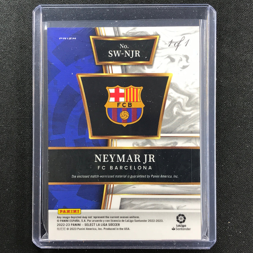 2022-23 Select La Liga Neymar Jr Select Swatches Relic Patch Black Prizm 1/1