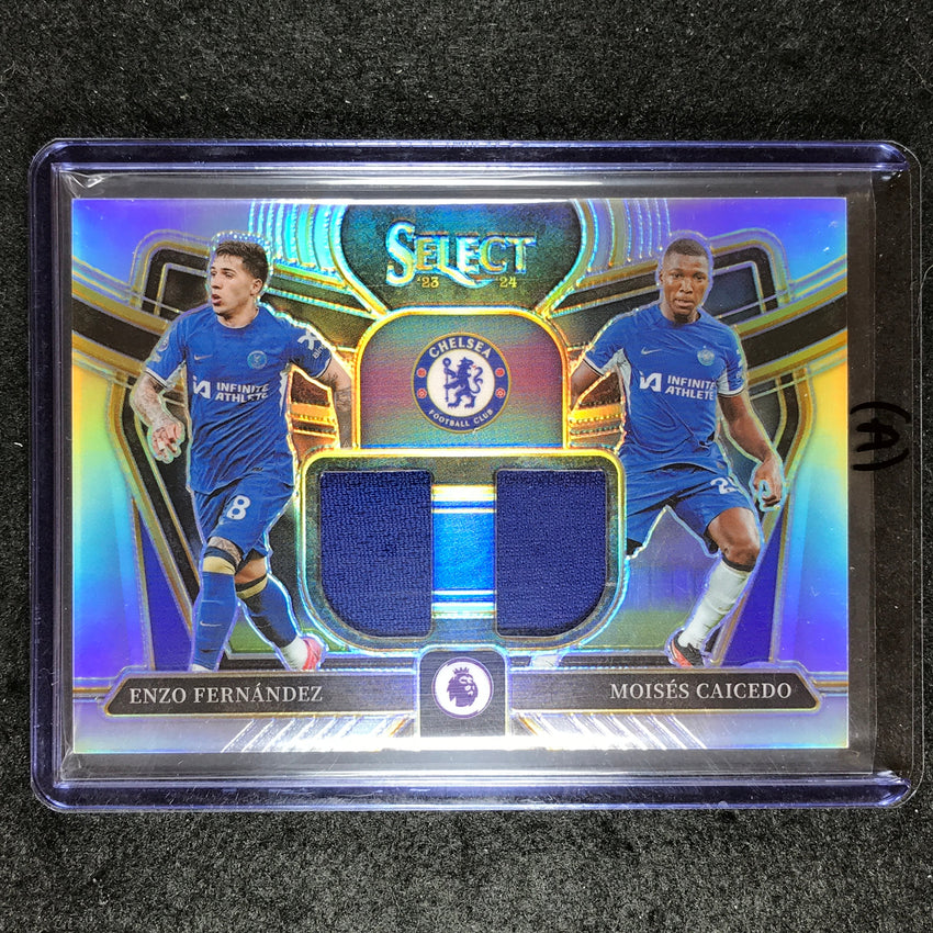 2023-24 Select EPL ENZO FERNANDEZ MOISES CAICEDO Dual Swatches Jersey #EM (A)