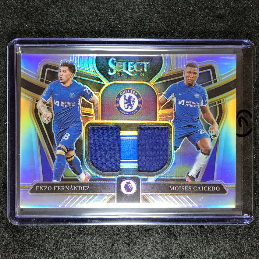 2023-24 Select EPL ENZO FERNANDEZ MOISES CAICEDO Dual Swatches Jersey #EM (C)