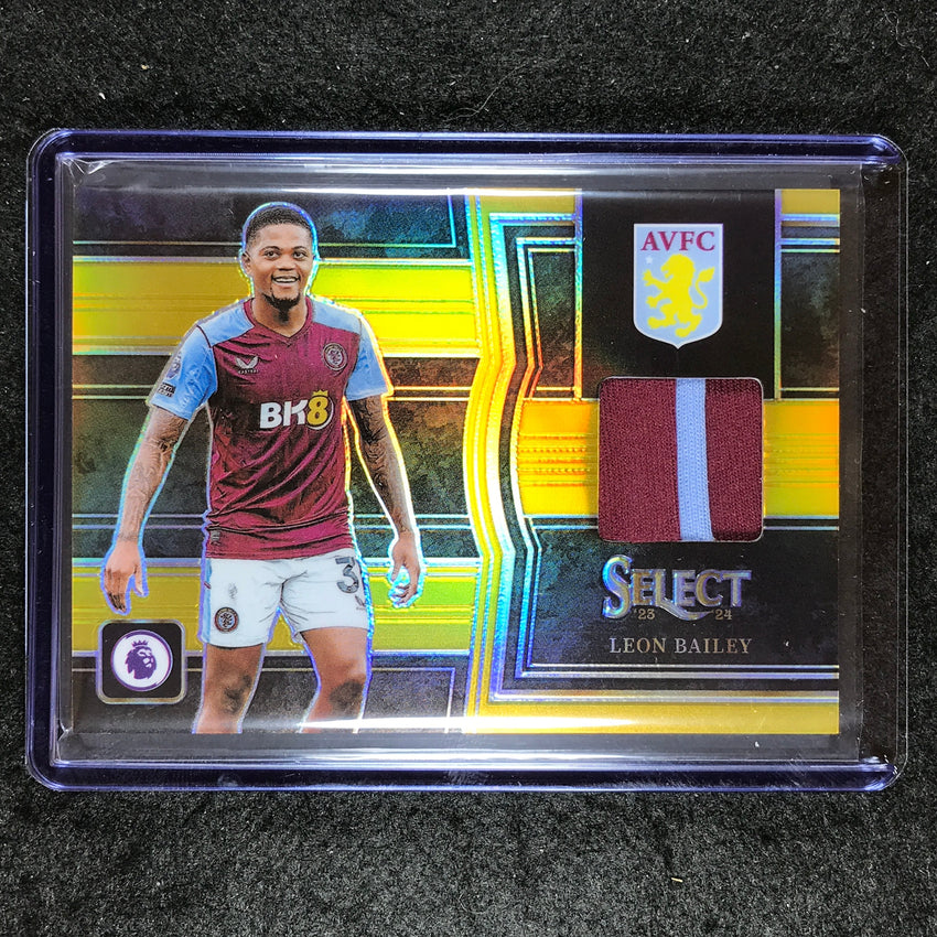 2023-24 Select EPL LEON BAILEY Select Memorabilia Jersey Relic Gold 8/10