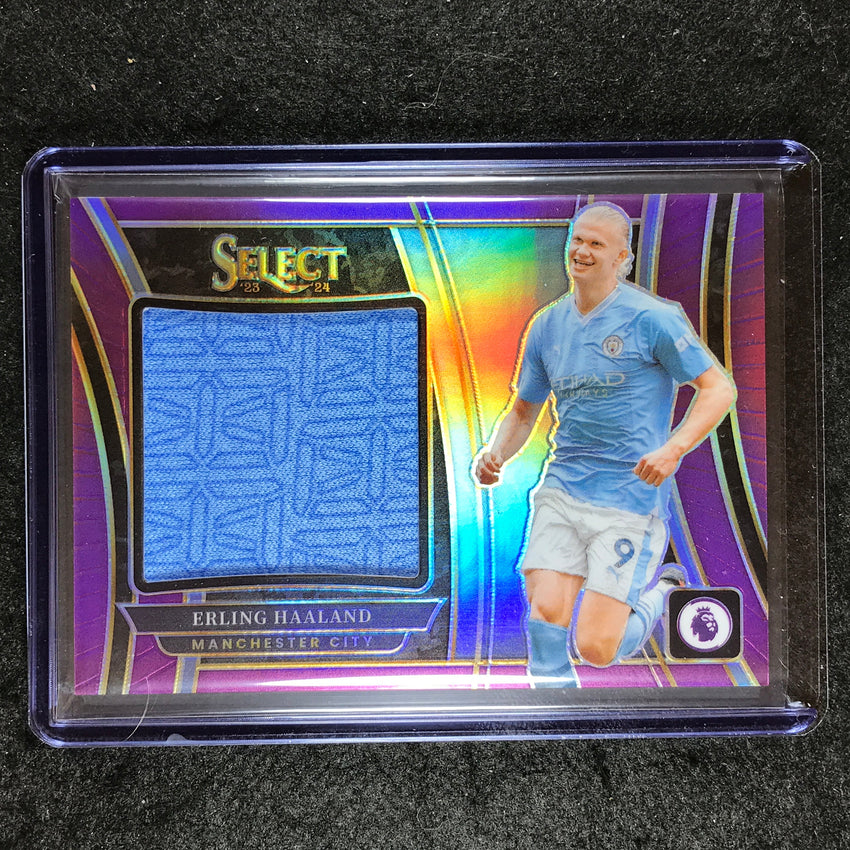 2023-24 Select EPL ERLING HAALAND Jumbo Swatches Jersey Relic Purple 12/49