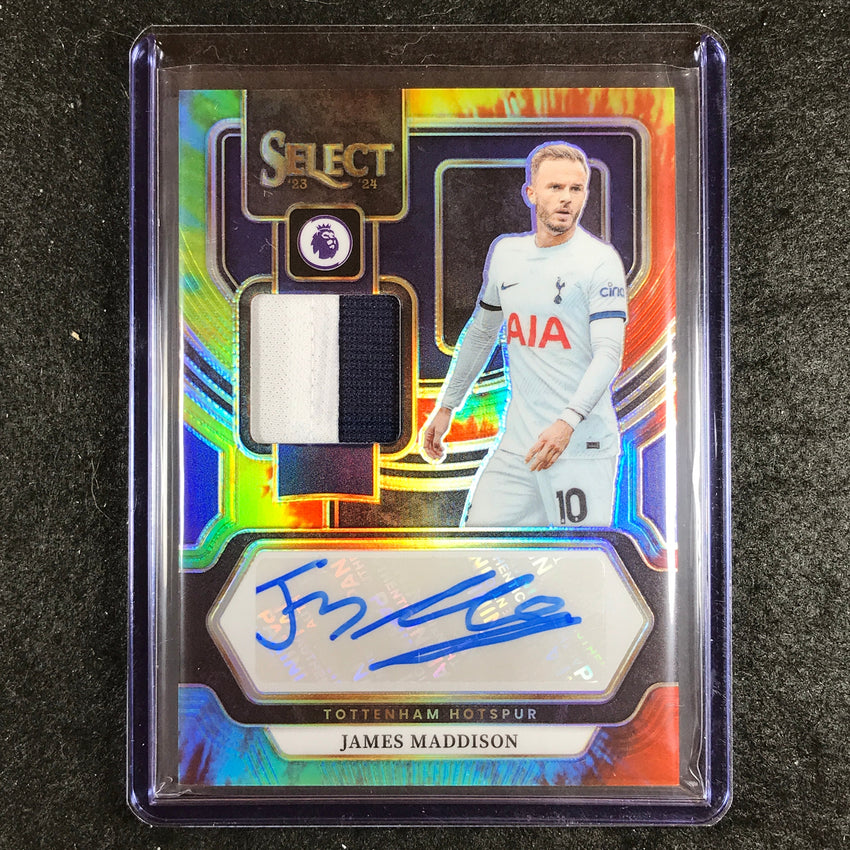 2023-24 Select EPL JAMES MADDISON Memorabilia Patch Auto Tie-Dye 2/25