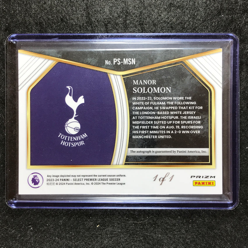 2023-24 Select EPL MANOR SOLOMON Pitchside Signatures Rookie Auto Black 1/1