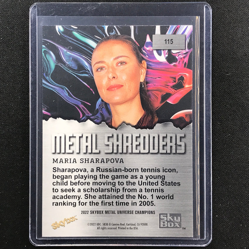 2022 Metal Universe Champions Maria Sharapova Precious Gems Pmg Orange 9/25