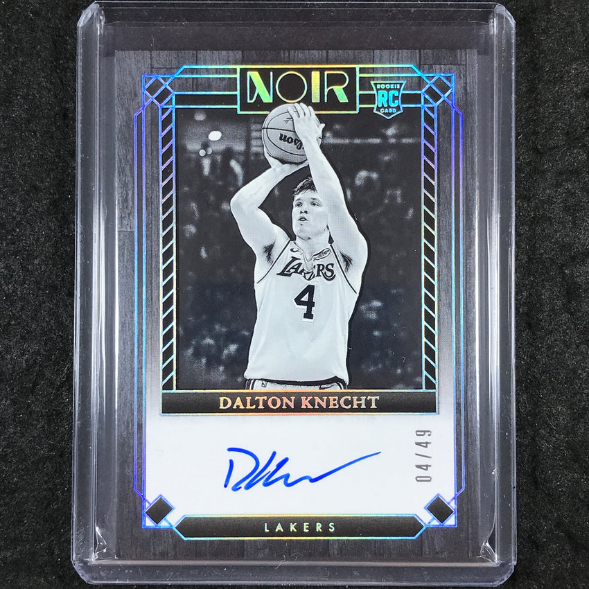 2024-25 Noir DALTON KNECHT Base Rookie Auto Black and White 4/49