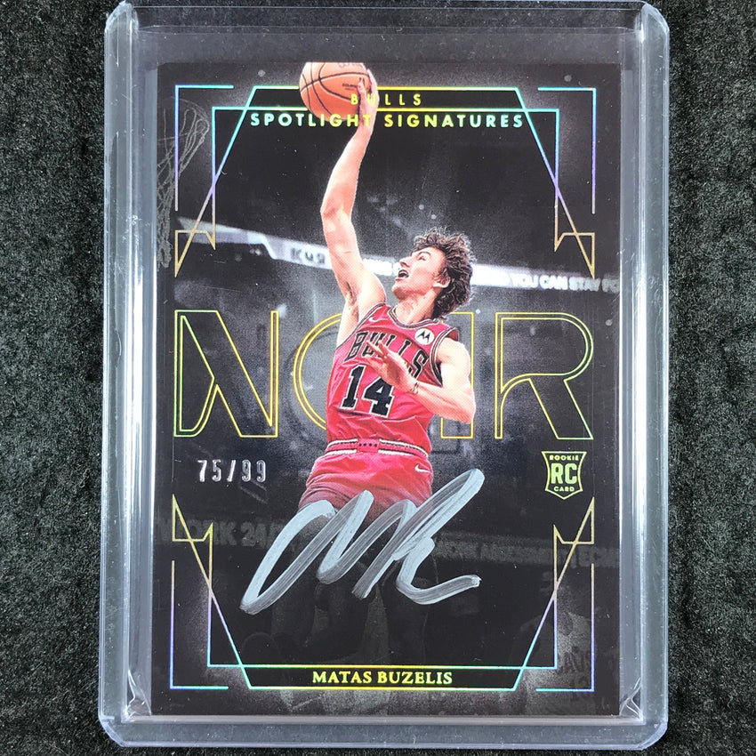 2024-25 Noir MATAS BUZELIS Spotlight Signatures Vertical Rookie Auto 75/99