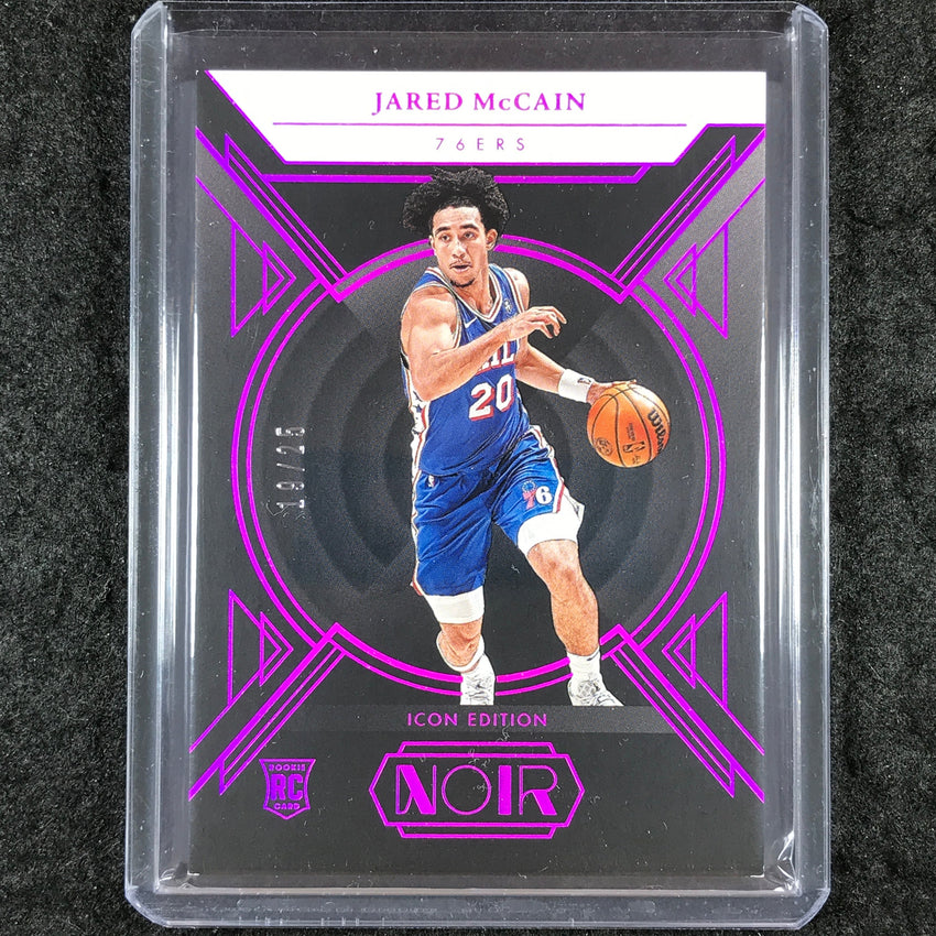 2024-25 Noir JARED MCCAIN Base Rookies Icon Holo Ruby 19/25 #184
