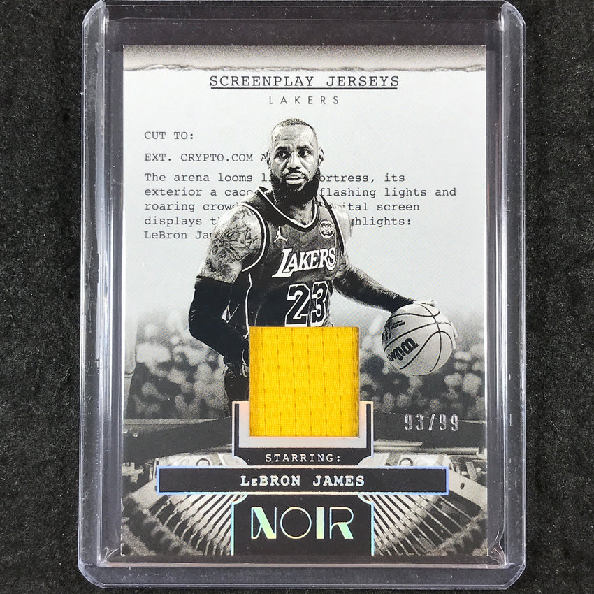 2024-25 Noir LEBRON JAMES Screenplay Jerseys Relic 93/99