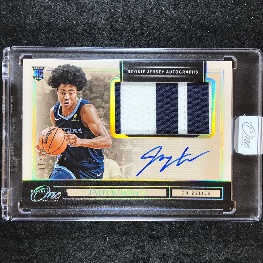 2024-25 One and One JAYLEN WELLS Rookie Patch Auto Gold 5/10