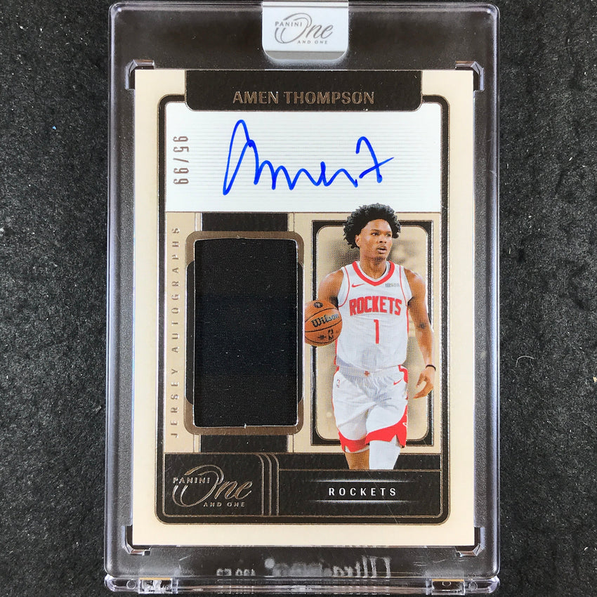 2024-25 One and One AMEN THOMPSON Jersey Autograph 95/99